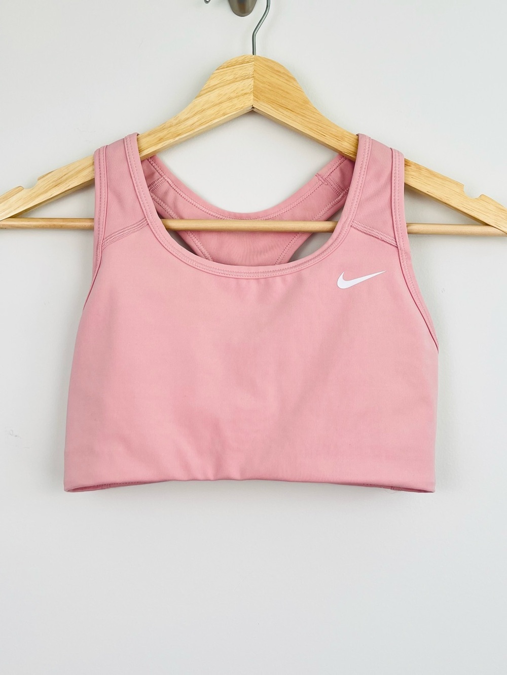 Nike Dri-Fit pink unpadded racerback sports bra, small.
